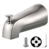 Enhon Slip on Tub Spout with Diverter, Compatible with American Standard 8888026.002 Tub Spout, Bathroom Bathtub Faucet, Fits 1/2 Copper Water Tube(5/8 Dia), 5/32 Hex Wrench(Brushed Nickel,1)