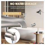 Enhon Slip on Tub Spout with Diverter, Compatible with American Standard 8888026.002 Tub Spout, Bathroom Bathtub Faucet, Fits 1/2 Copper Water Tube(5/8 Dia), 5/32 Hex Wrench(Brushed Nickel,1)