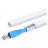 ZhiYo Cord Hider for One Wire, 102in Cable Hider Concealer, Paintable Wall Wire Covers, PVC Cable Management Raceway for A Thick Extension Cord, 6 x L17in W0.59 H0.4in, White