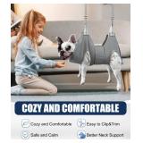 Kkiimatt Dog Grooming Hammock Hanging Harness for Nail Trimming,X-Large Dog Grooming Sling with Thick Neck Support,Gray Dog Hanger Holder Restraint for Pet Grooming