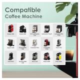 Reusable Coffee Capsules for Originales, Stainless Steel Refillable Coffee Pods, 2pcs Reutilisable Refillable Espresso Capsule(2 Cup+ Tamper+ Stainless Steel Spoon)