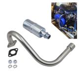 Exhaust with Muffler for Hemi Predator 212cc 6.5hp Honda GX160 GX200 Powerhorse 208cc DuroMax 7 Hp Go Kart and Mini Bike