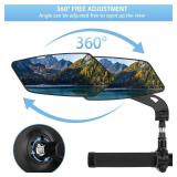 2 Pack Bike Mirrors, eBike Mirrors for Handlebars, 360° Adjustable Safety Bicycle Rear View Mirrors, Scratch Resistant Glass Lens, Bicycle Universal Fit Accessories