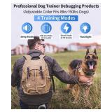 Dog Shock Collar with Remote Control - Rechargeable Dog Training Collar, IPX7 Waterproof E Collar for Dogs with 4 Safe Modes Flashlight Beep Vibration Shock Ideal for All Dog Sizes (8-150lbs)