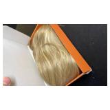 Haloo Blonde Wigs with Bangs - 19 Inch Natural Wavy Synthetic Heat Resistant Medium Length Hair Wigs for Women Daily Party, Dirty Blonde