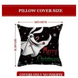 FARMNALL Christmas Pillow Covers 18x18 Set of 4 Merry Christmas Xmas Winter Holiday Decorations and Supplies for Home Sofa Couch