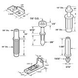 Prime-Line N 7534 Bi-Fold Door Hardware Repair Kit  Includes Top and Bottom Brackets, Top and Bottom Pivots and Guide Wheel  Door Repair Kit for 1\ to 1-3/8\in Thick Doors Up To 50 Lbs. (1 Kit), Z