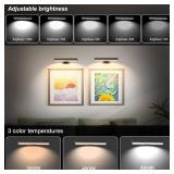 6Pack Wireless Picture Light for Wall Battery Operated Wall Sconces with Remote 3 Lighting LED Painting Light TimerandDimmable Art Display Lights for Picture Gallery Posters Living Room Home Decor