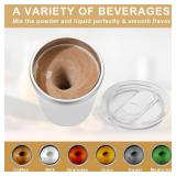 HGHOHG Self Stirring Coffee Mug, 2025 New Automatic Magnetic Stirring Cup, 12Oz, Rechargeable Electric Mixing Cup for Coffee, Milk, Tea,Portable For Travel, Office,School, Gym And Gift (White)