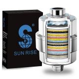 SR SUN RISE 20-Stage Shower Filter-Shower Head Filter for Hard Water, with 1 Replaceable Cartridges, High Output Shower Water Filter for Removing Chlorine and fluoride, Polished Chrome