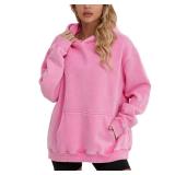 FAIABLE Womens Oversized Acid Wash Hoodie Unisex Heavyweight Cotton Hoodies Fleece Vintage Washed Distress Sweatshirt Women Men Couples Streetwear College Casual Fall Winter Autumn 2026 Light Pink S