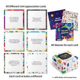Dessie Awesome Mini Encouragement Cards - 40 Unique Cards w/Inspirational Messages, 2.5\ x 2.5\in. Employee and Teacher Appreciation Gifts in Bulkin