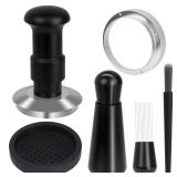 54mm Espresso Tamper Set, 5-IN-1 Espresso Accessories Kit with Coffee Tamper, WDT Tool, Dosing Funnel, Non-slip Mat and Cleaning Brush