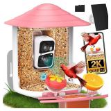 birdsnapÂ® TUC Bird Feeder with Camera 2K HD, Solar Panel 32GB Card 4-in-1 Perch, 160Â°View Auto Detect & Notify AI Identify Video Bird Camera Wireless Outdoors Ideal Gift for Birds Lover - Retail