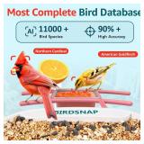 birdsnapÂ® TUC Bird Feeder with Camera 2K HD, Solar Panel 32GB Card 4-in-1 Perch, 160Â°View Auto Detect & Notify AI Identify Video Bird Camera Wireless Outdoors Ideal Gift for Birds Lover - Retail