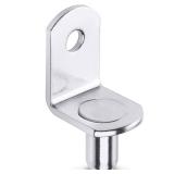 40 Pcs Shelf Support Pegs,1/4 Inch Diameter Shelf Bracket Pegs with Hole,Nickel Plated L-Shaped Clips for Kitchen & Bookcase Shelf Cabinet Furniture Closet Shelf Pins Support - Retail: $6