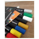 Coogert 8 Vibrant Colors Jumbo Poster Markers, 15MM Thick Permanent Acrylic Graffiti Markers, Wide Tip Paint Marker for Canvas, Posters Board, Fabric, Window, Wood, Teachers,Banner painting supplies -