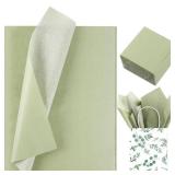 Bolsome 100 Sheets 20 * 14 Inches Green Tissue Paper for Gift Wrapping, Sage Green Wrapping Tissue for Gift Bags for Baby Shower Wedding Birthday St. Patrick