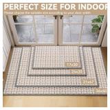 YDKGL Door Mat Entrance 24\"x35\", Dirt Resistant and Absorbent, Non-Slip Rubber Backing Floor Mats, Easy Clean Low-Profile Doormat for Entryway, Front Door, Inside Entrance, Grey - Retail: $30