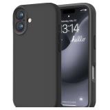 LOVE 3000 Designed for iPhone 16 Case, Premium Silicone with [Soft Anti-Scratch Microfiber Lining] Shockproof Protective Phone Case for Men Women Girls 6.1\", Black - Retail: $7