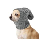 Vehomy Dog Knitted Hat Cat Christmas Wool Hat Pet Winter Accessories Warm Head Wrap with Ears Cover Puppy Hood Neck Headband Protector for Small Medium Large Dogs Grey (S) - Retail: $327