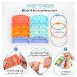 10 Pcs Reusable Plastic Card Holders for Yoto Cards with 3 Ring Loops, Portable Card Holder for Yoto Mini Player Audio Cards, Kids Travel Carrier, Yoto Accessory Organizer Storage Set - Retail: $13