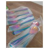 VITEVER 10 Pack Toddler Utensils, Stainless Steel Rainbow Silverware Set for Kids, Children Safe Cutlery Set Includes Forks and Spoons - Dishwasher Safe - Retail: $9