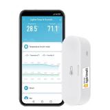 Smart Thermometer Hygrometer: Zigbee Temperauture Humidity Monitor with App Notification Alerts, Dual Power Supply, Data Storage Export, Zigbee/Homekit Hub Required, Support Homekit, Alexa (1-Pack) - 