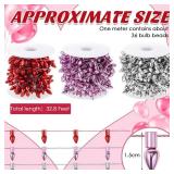 Tuanse 590 Inch Dollhouse Miniature String Lights for Craft 3 Rolls Fake String Fairy Lights Doll House Decorations Gifts for Christmas Valentineâs Day Furniture Accessories(Red, Pink, White) - R