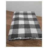 Senneny Set of 6 Christmas Placemats Buffalo Check Placemats Black White Plaid Reversible Burlap & Cotton Place mat for Christmas Holiday Table Home Decoration - Retail: $19