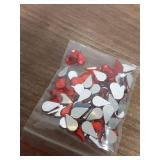 MECCANIXITY 50PCS Flat Back Acrylic Teardrop Gems 6x10mm Artificial Rhinestones for DIY Crafts Bead Wedding Party Face Painting Jewelry Making Red - Retail: $7