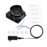 2 Pack12V Air Blower for Inflatables with 5 LED Light Strings for Outdoor Inflatable Decor Weddings Easter Pool Floats Holiday Yard Decorations, 1.2A Inflatable Fan Replacement and 1.5A Adapter - Reta