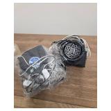 2 Pack12V Air Blower for Inflatables with 5 LED Light Strings for Outdoor Inflatable Decor Weddings Easter Pool Floats Holiday Yard Decorations, 1.2A Inflatable Fan Replacement and 1.5A Adapter - Reta