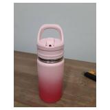 Fijinhom 12oz Kids Water Bottle for School, Toddler Bottles with Straws, Stainless Steel Vacuum Insulated Water Bottle for Boys&Girls, Leak-Proof, BPA-Free, Cherry - Retail: $14