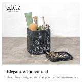 zccz Toothbrush Holder, Countertop Marble Look Electric Toothbrush Toothpaste Makeup Brush and Razor Holder Stand Bathroom Organizer with Detachable Tray - Retail: $15