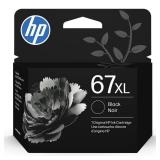 HP 67XL Black High-Yield Ink Cartridge | Works with DeskJet 1255, 2700, 4100, Envy 6000, 6400 Series | Eligible for Instant Ink | 3YM57AN | Packaging May Vary - Retail: $36