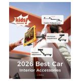 LISEN for iPad Holder Car Mount Road Trip Essentials Activities for Kids Gifts, Car Accessories for Women Interior, 3 in 1 Tablet Holder Backseat Camping Car Organizer Back Seat Headrest iPad Mount - 