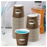 SZROBOY 50 Pcs 3 oz Paper Cups for Bathroom, Small Disposable Coffee Cups, Paper Espresso Cups, Hot/Cold Drinking Cups for Party, Picnic, Travel and Events - Retail: $2,179