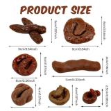 Chivao 7 Pieces Fake Poo Realistic Fake Turd Prank Lifelike Poo Toy Gags and Practical Joke Toys for April Fools