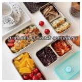 ONE LID CHIPPED Grab and Go Snack Containers Reusable,Stainless Steel Double Compartment Snack Containers,Dishwasher- Reusable Condiment Container with Lids of Snacks,Dips,Travel and Outdoor Camping (