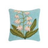 Peking Handicraft - Lily Valley Hook Pillow 10x10 - 30RN123C10SQ - Retail: $30