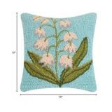 Peking Handicraft - Lily Valley Hook Pillow 10x10 - 30RN123C10SQ - Retail: $30