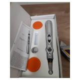 May or is Missing Pieces See Photos UYGHHK 3-in-1 Massage Acupuncture Pen, Electronic Pain Relief Therapy, Meridian Energy Massager Pen Self Massage Tools Muscle Healing with Massaging Gel - Retail: $