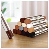 Boncart Wood Filler Sticks,12colors Wood Wax Crayons for Repairing Scratches, Scuffs, Cracks, and Nail Holes on Wood Furniture, Floors, Cabinets, Tables, and Doors - Retail: $15