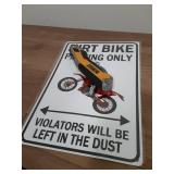 Smilelife Dirt Bike Accessories Boys Motorcross Gifts Funny Dirty Bike Parking Only Vintage Tin Sign for Man Cave Boy