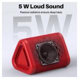 Bobtot Portable Bluetooth Speaker Wireless, IPX7 Small Shower Speaker Waterproof, 15H Playing Time, Loud and Stereo Sound with Bass, TWS Pairing for Party, Camping, Travel, Red - Retail: $20
