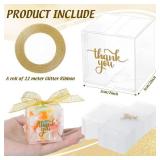 Thyle 200 Pcs Clear Gift Boxes Plastic Favors Box with Lid Ribbon Thank You Signs Transparent Treat Boxes for Party Favors Macaron Candy Dessert Cupcake Gift Wrap Boxes(2 x 2 x 2 Inch) - Retail: $36