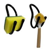 2 Pack Hanging Rustproof Sink Caddy & Sponge Holder, Adjustable Kitchen Dish wand Sink Caddy Organizer for Sponge, Dish brush, Scrubber -Easy to clean and dry - No brush,No sponges - Retail: $7