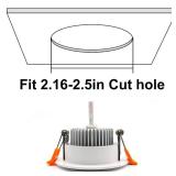 YGS-Tech 2 Inch LED Recessed Lighting, Dimmable Downlight 3W(35W Halogen Equivalent), CRI80, 5000K Daylight White Ceiling Light with LED Driver(4 Pack) - Retail: $27