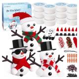 BANBBUR 12 Pack Christmas Stocking Stuffers for Kids,Christmas Crafts for Kids,Modeling Clay DIY Build a Snowman Crafts Kit Bulk Christmas Gifts Activities - Retail: $13